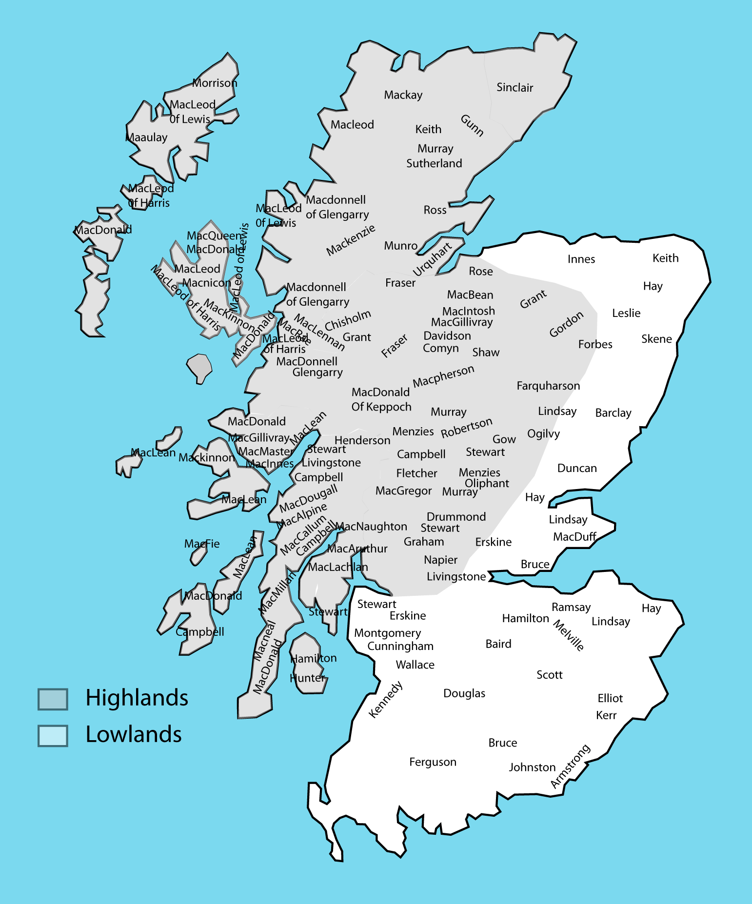 Geography Blog: Detailed Map of Scotland